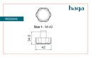 Ver imagem 2 de Jogo de Maçaneta Haga - Star I - M42 - Cr - 26382b