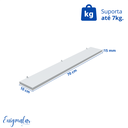 Ver imagem 4 de Kit 3 Prateleira Branca 70X10 + Suporte Flutuante Mdf Organizadora Decoração Cozinha Banheiro Sala