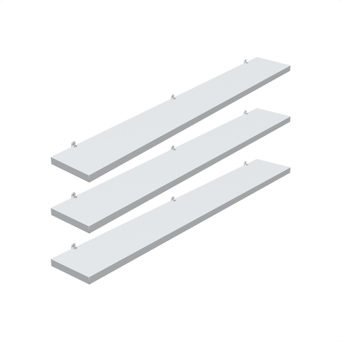 Kit 3 Prateleira Branca 70X10 + Suporte Flutuante Mdf  Organizadora Decoração Cozinha Banheiro Sala