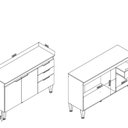 Ver imagem 3 de Balc 120 cm Isabele 1200x790x390 mm Marrom/Mel/Off White