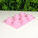 Ver imagem 2 de Forma Vulcão Espiral Para 6 Cupcakes de Silicone Antiaderente 17x28,5cm - Wp Connect Rosa Claro