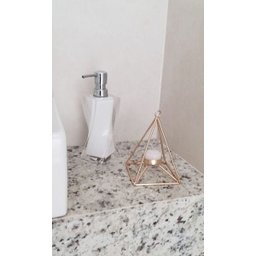 Castiçal Vela Estilo Nórdico - Geométrico Ouro TR - 2