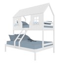 Ver imagem 2 de Beliche Casal/ Solteiro Casinha Encantada Madeira Maciça Branco Housin