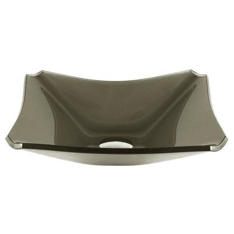 CUBA DE VIDRO RETANGULAR CHANFRADA 39CM OURO ENVELHECIDO