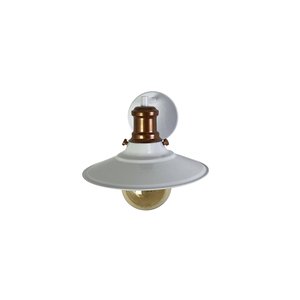 ARANDELA RETRÔ NORDIC BRANCO COM COBRE Enerlux