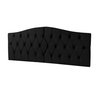 Cabeceira Painel Dubai Estofada Casal Preto - 1,40 metros - 2