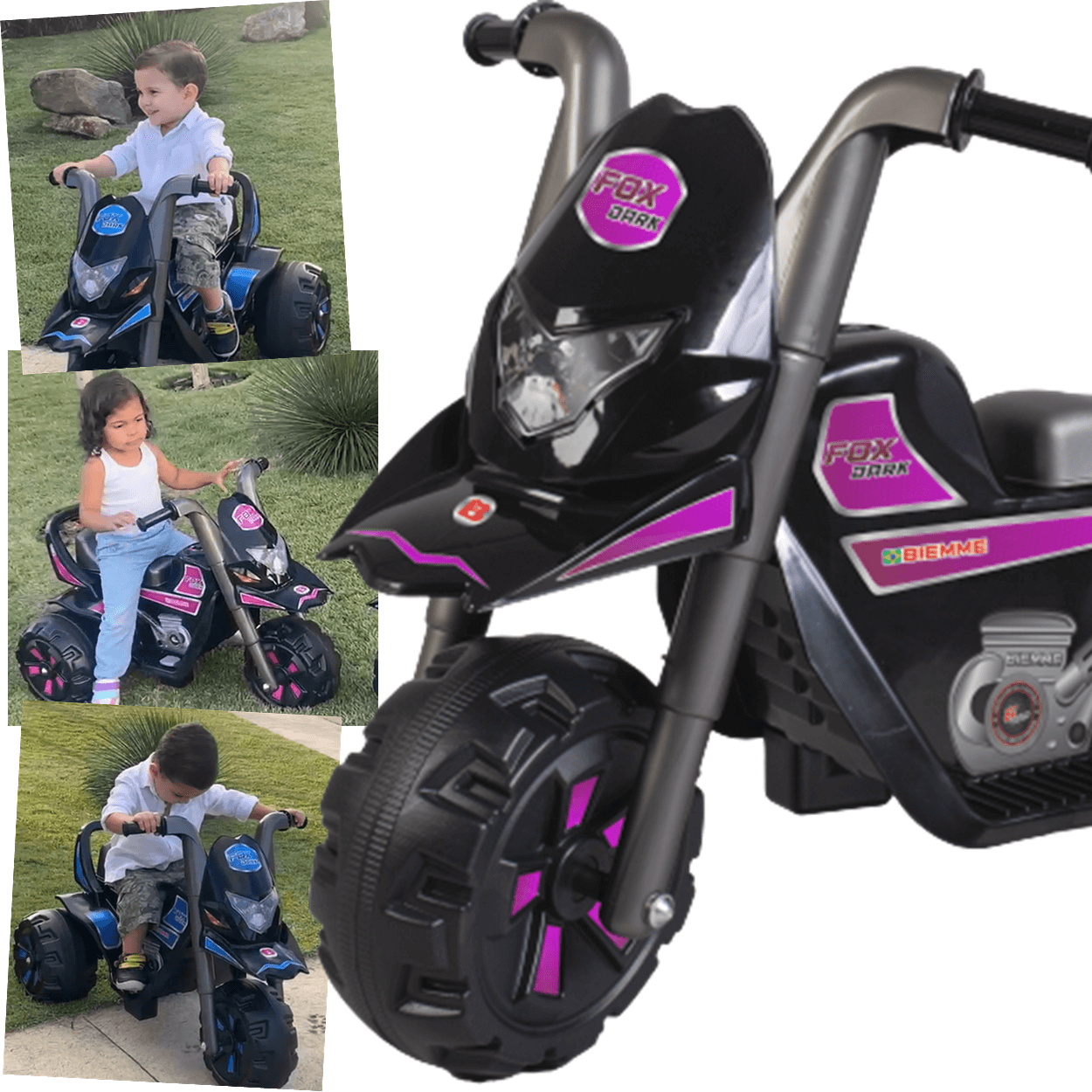 Mini Veiculo Moto Infantil Sprint Turbo 12v Rosa Biemme