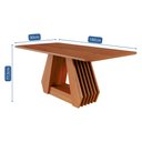 Ver imagem 4 de Mesa para Sala de Jantar Agata 180 Cm com Tampo Mdf Cimol Cinamomo