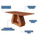 Ver imagem 3 de Mesa para Sala de Jantar Agata 180 Cm com Tampo Mdf Cimol Cinamomo