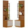 Kit 2 Módulos Laterais Complementares Painel Ripado Naturale-offwhite - 1
