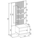 Ver mais imagens de Kit 2 Módulos Laterais Complementares Painel Ripado Naturale-offwhite