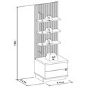 Ver imagem 7 de Kit 2 Módulos Laterais Complementares Painel Ripado Naturale-offwhite