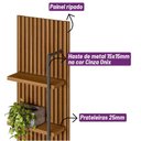 Ver imagem 4 de Kit 2 Módulos Laterais Complementares Painel Ripado Naturale-offwhite