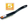 Kit Com 5 Escovas De Aço 4 Fileiras Com Cabo Plástico Vila - 2