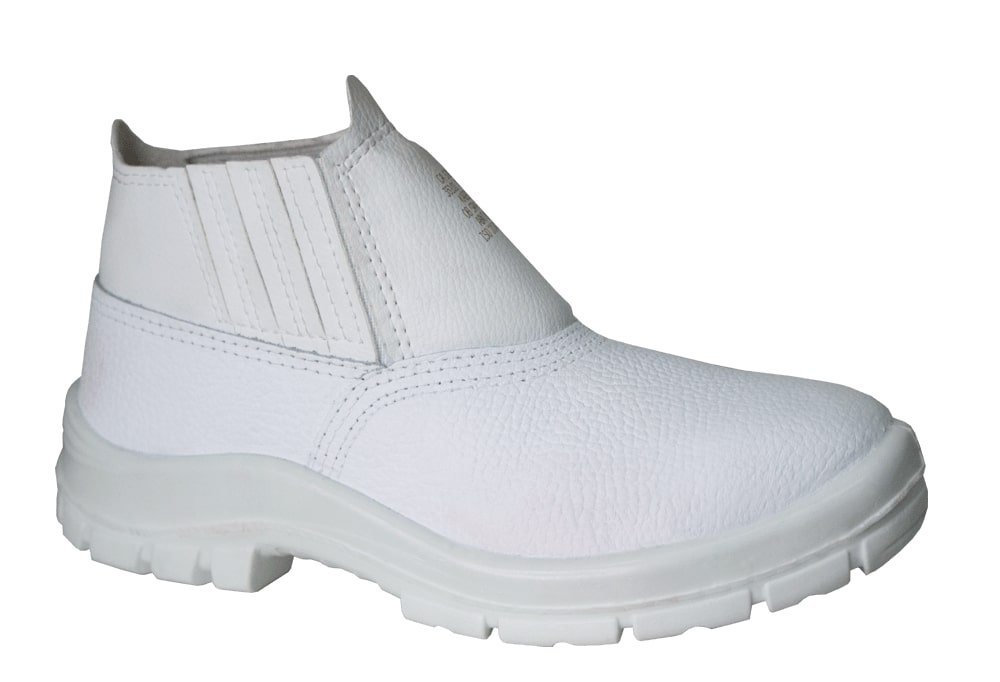 BOTINA DE SEGURANÇA BRANCO ELASTICO IMBISEG SOLADO PU BICO PLÁSTICO KADESH CA 17015 - 38