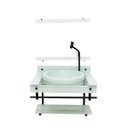 Ver imagem 2 de GABINETE COM CUBA PARA BANHEIRO DE VIDRO APXX 60CM COM CUBA CHAPEU - BRANCO