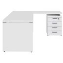 Ver imagem 4 de Mesa L 1,50m C/ Gaveteiro Organizador 4 Gavetas Pé Painel F5 Cor:branco