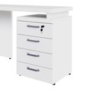 Ver imagem 6 de Mesa L 1,50m C/ Gaveteiro Organizador 4 Gavetas Pé Painel F5 Cor:branco