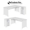 Ver mais imagens de Mesa L 1,50m C/ Gaveteiro Organizador 4 Gavetas Pé Painel F5 Cor:branco