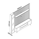 Ver imagem 3 de Rack com Painel Ripado para TV até 84 Polegadas com LED 100% MDF 266,8CMX237CM Pés em Madeira Maciça Nobre Clean Luminare