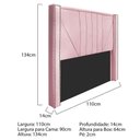 Ver imagem 4 de Kit Cabeceira E Calçadeira Baú Solteiro 90cm Suede Rosa Bebê