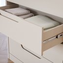 Ver imagem 6 de Cômoda de Bebê com 4 Gavetas 1 Porta Mel Espresso Móveis Cinza/Off White