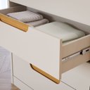 Ver imagem 7 de Cômoda de Bebê com 4 Gavetas 1 Porta Mel Espresso Móveis Cinza/Off White