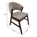 Ver imagem 6 de Kit 4 Cadeiras de Jantar Madeira Maciça Castanho Premium Débora Linho Bege