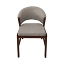 Ver imagem 3 de Kit 4 Cadeiras de Jantar Madeira Maciça Castanho Premium Débora Linho Bege