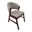 Ver imagem 2 de Kit 4 Cadeiras de Jantar Madeira Maciça Castanho Premium Débora Linho Bege