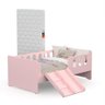 Cama Encanto Infantil Conforto com Colchão Escada e Escorregador Rosa - 1