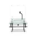 Ver imagem 2 de GABINETE COM CUBA PARA BANHEIRO DE VIDRO APXX 60CM COM CUBA CHAPEU - INCOLOR