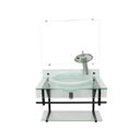 Ver imagem 1 de GABINETE COM CUBA PARA BANHEIRO DE VIDRO APXX 60CM COM CUBA CHAPEU - INCOLOR