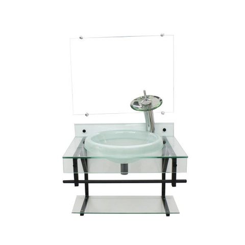 GABINETE COM CUBA PARA BANHEIRO DE VIDRO APXX 60CM COM CUBA CHAPEU - INCOLOR