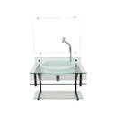 Ver imagem 3 de GABINETE COM CUBA PARA BANHEIRO DE VIDRO APXX 60CM COM CUBA CHAPEU - INCOLOR