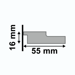 Ripado Poliestireno Branco 280CMX55MMX16MM Santa Luzia (02UN) - 4