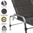 Ver imagem 2 de 3 Espreguiçadeiras e Mesa Decorativa Piscina Trama Original Pedra Ferro