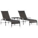 Ver imagem 3 de 3 Espreguiçadeiras e Mesa Decorativa Piscina Trama Original Pedra Ferro