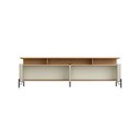 Ver imagem 3 de Rack com Painel Ripado e Prateleira para Sala Bend Smart 400cm MDF Louro e Luna com Preto Casa Lar