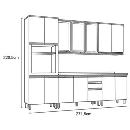 Cozinha Modulada Connect 15 Duna/cristal - Henn - 3 Cozinha Modulada Connect 15 Duna/cristal - Henn - 3