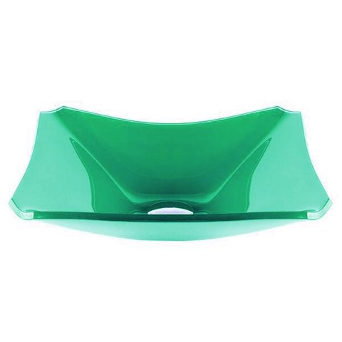 CUBA DE VIDRO RETANGULAR CHANFRADA 39CM VERDE