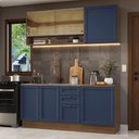 Ver imagem 1 de Armário de Cozinha Compacta 180 Cm Rustic-azul Vik Madesa 04 Rustic-azul