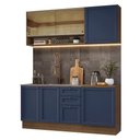 Ver imagem 2 de Armário de Cozinha Compacta 180 Cm Rustic-azul Vik Madesa 04 Rustic-azul
