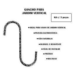 Gancho Pequeno P/ Vaso de Jardim Vertical 11cm - 5 Peças - 3