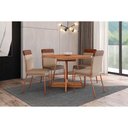 Ver imagem 1 de Mesa Sala Jantar Átria 90cm + 4 Cadeias Duo Rose Carraro