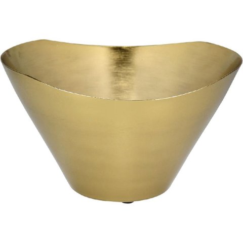 Castiçal Porta Vela Decorativo Home&co Metal 9x18x10cm Dourado