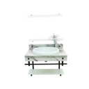 Ver imagem 1 de GABINETE COM CUBA PARA BANHEIRO DE VIDRO APXX 60CM COM CUBA CHAPEU - MÁRMORE BRANCO