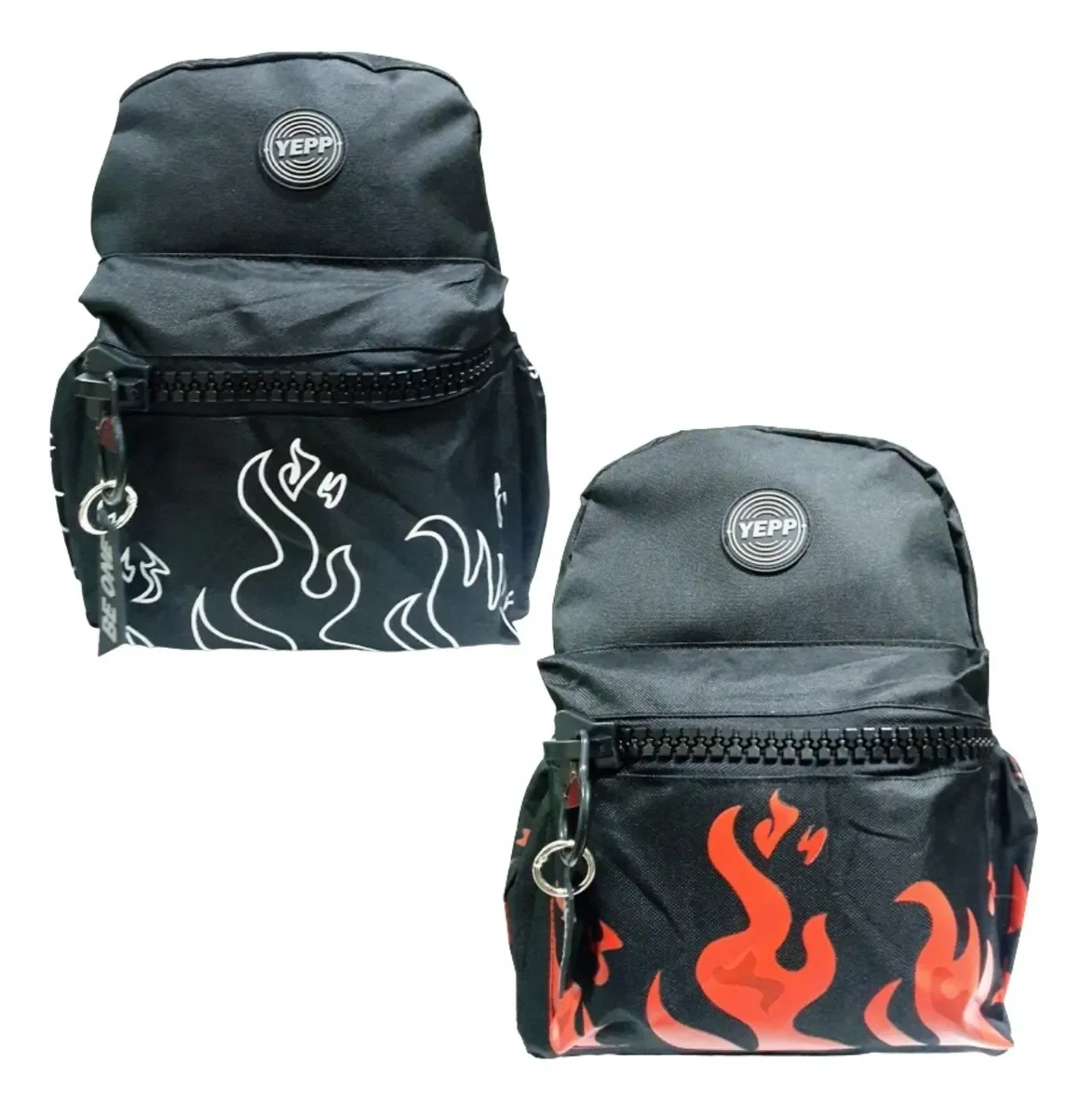 Mochila Juvenil Básica Preta Reforçada Yepp:Fogo Preto - 1
