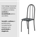 Ver mais imagens de Conjunto de Mesa Tubular 140cm x 75cm Tampo em Vidro com 6 Cadeiras Iris B Prata/Preto