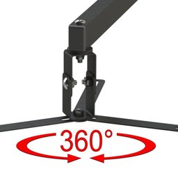 Suporte Projetor Datashow Mini Led Parede Braço 70 Cm - Preto - 5